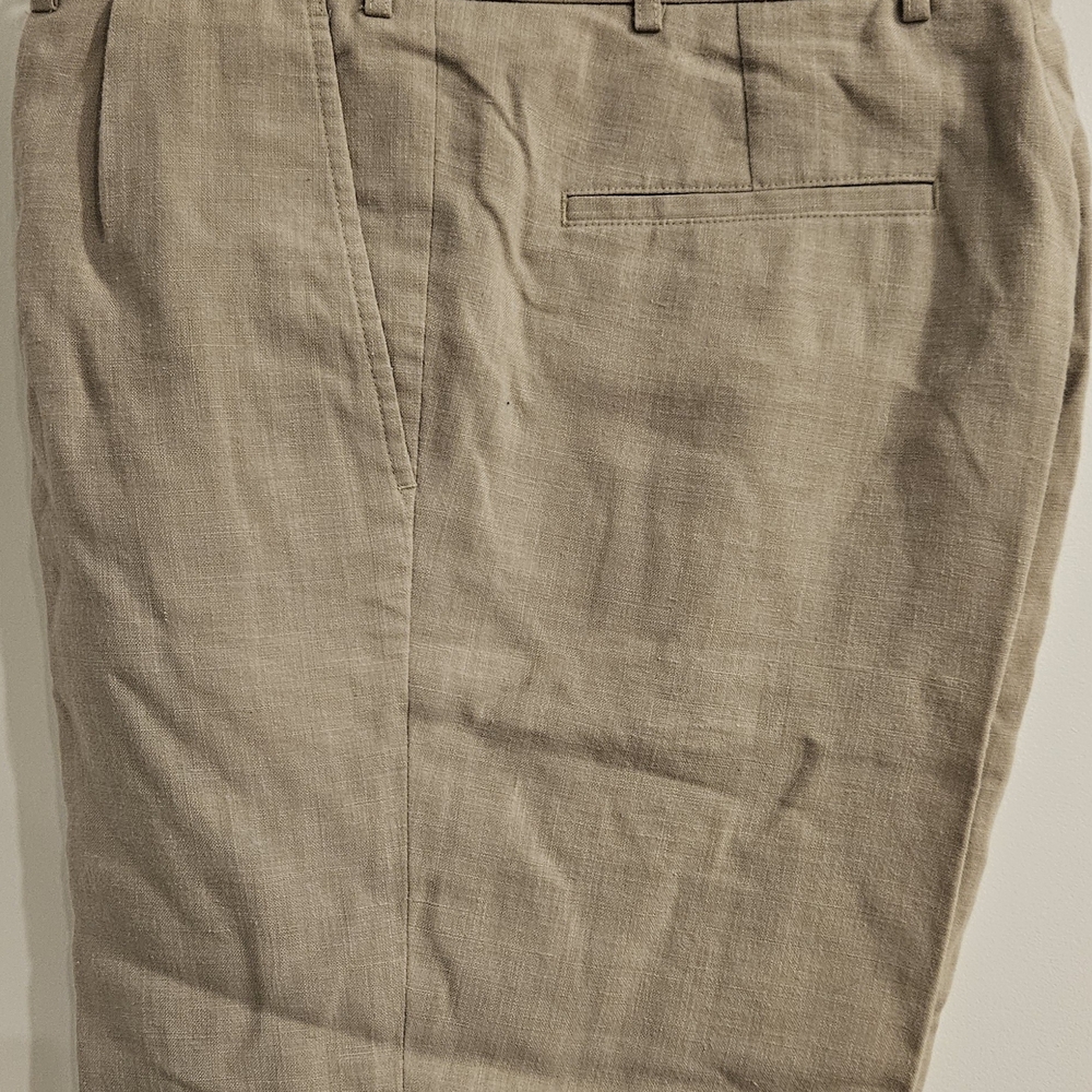 Islander Beige Linen Blend Trousers